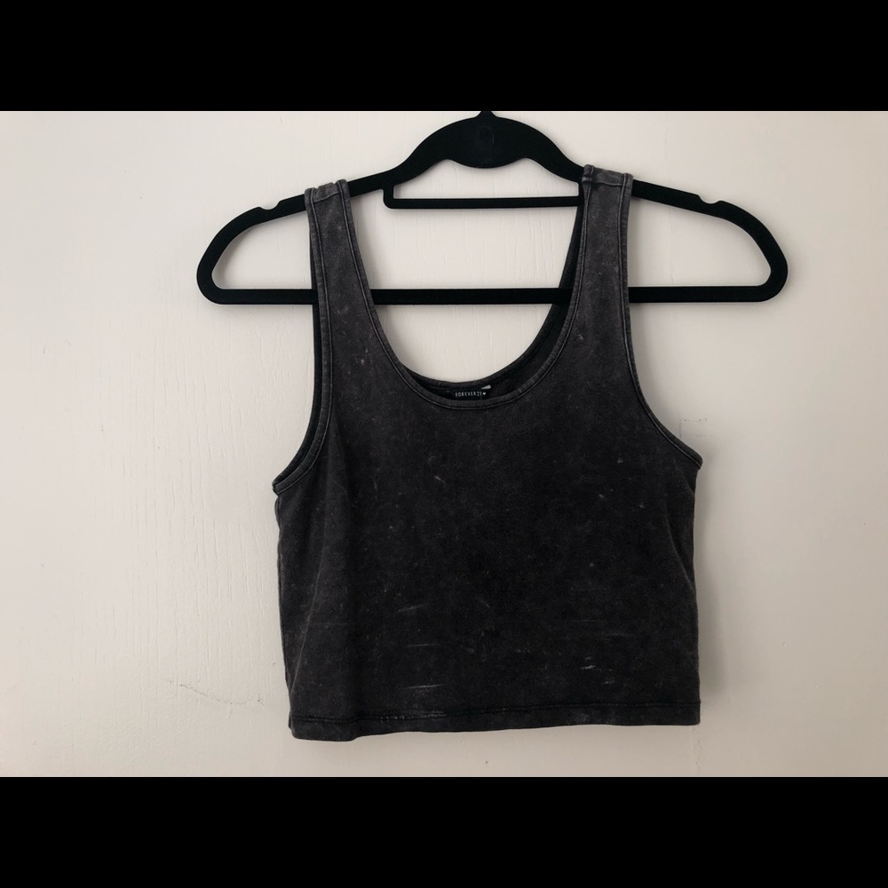 Faded Grey Crop Top
